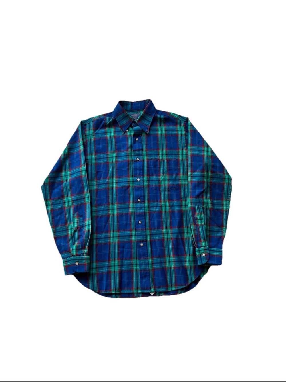 VTG Pendleton The Lodge Shirt Long Sleeve Blue Flannel Size Medium 70s 80s